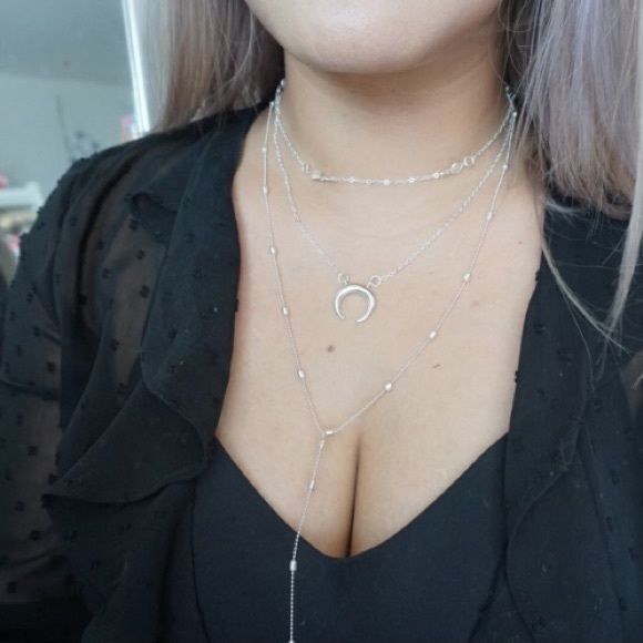 🛍 Long Drop Dainty Choker Necklace Boho Oxbow New - Picture 7 of 8